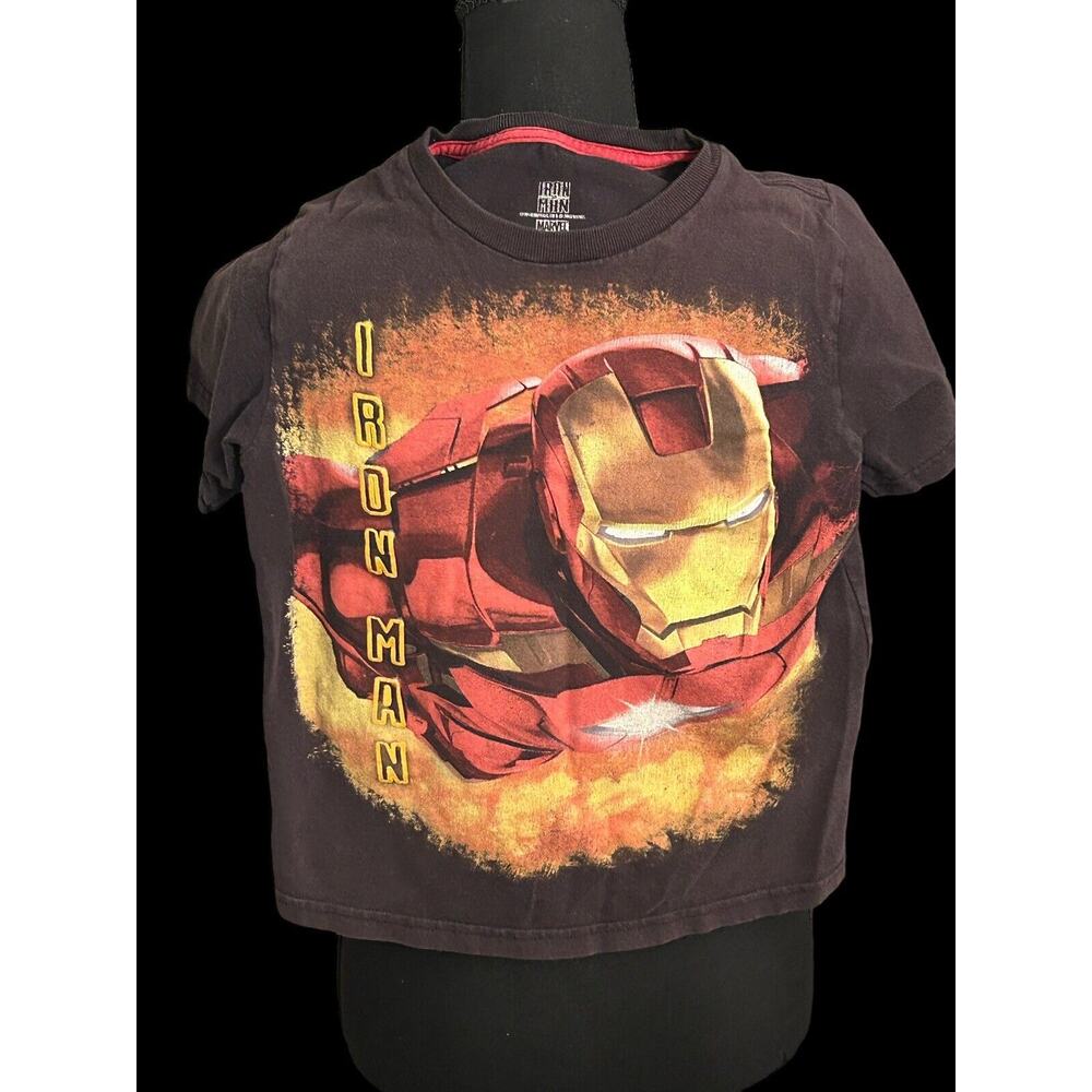 Iron Man‎ Marvel Black T-Shirt boys S small